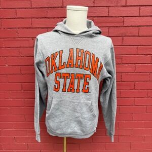 Vtg Oklahoma State Russell Athletic Hoodie Mens Small Gray‎ Pullover Sweatshirt